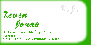 kevin jonap business card